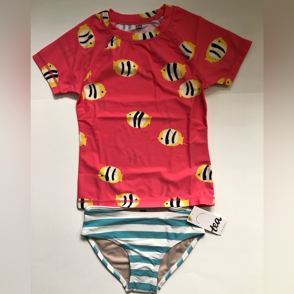 NWT Tea collection Rash Guard Swim Set